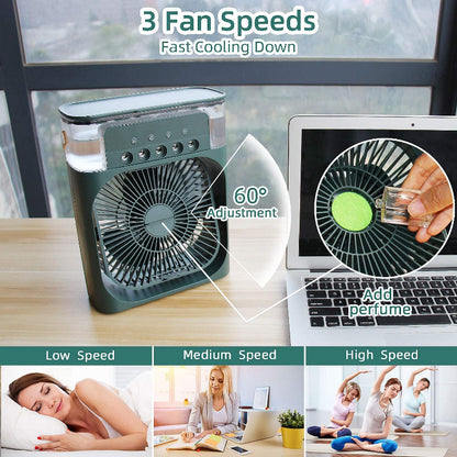 Desktop Electric Fan with Mini Humidifier