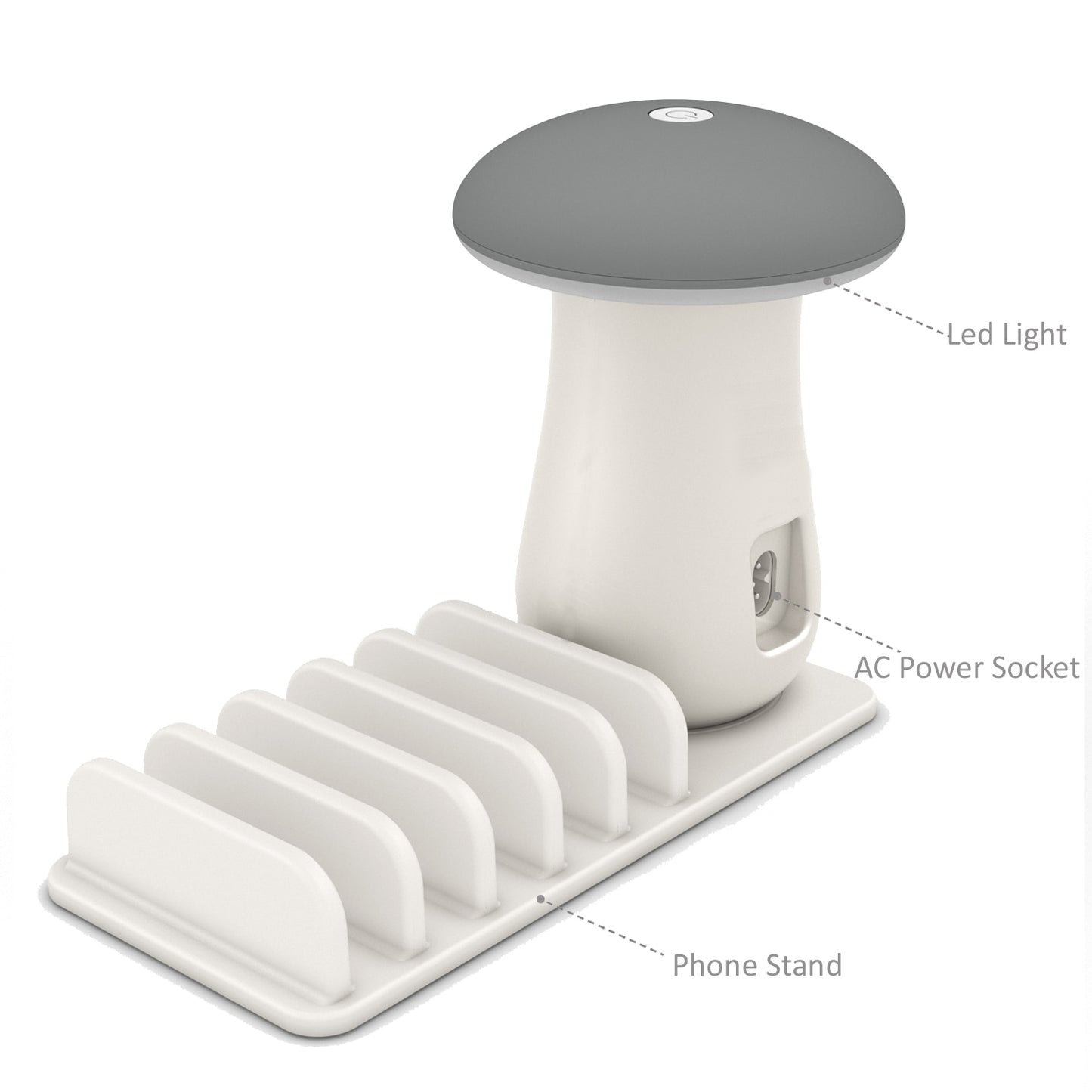 Multi-Port Fast charger 3.0 with Mushroom Lamp