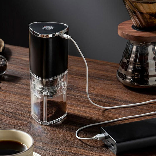 Portable Transparent Electric Coffee Grinder