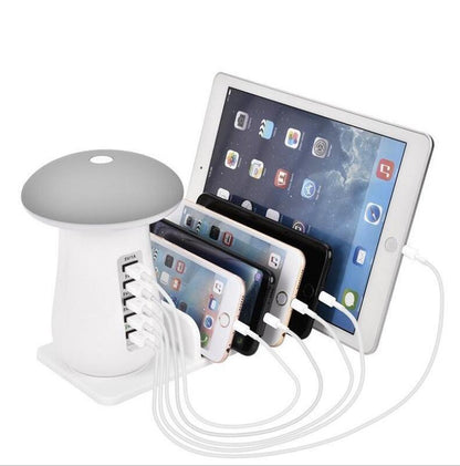 Multi-Port Fast charger 3.0 with Mushroom Lamp